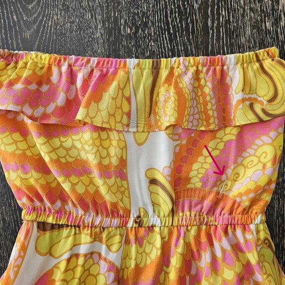 EUC *Banana Republic Trina Turk Collection* Silk Strapless Cocktail Maxi Dress 8 - Picture 6 of 11